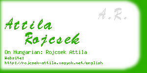 attila rojcsek business card